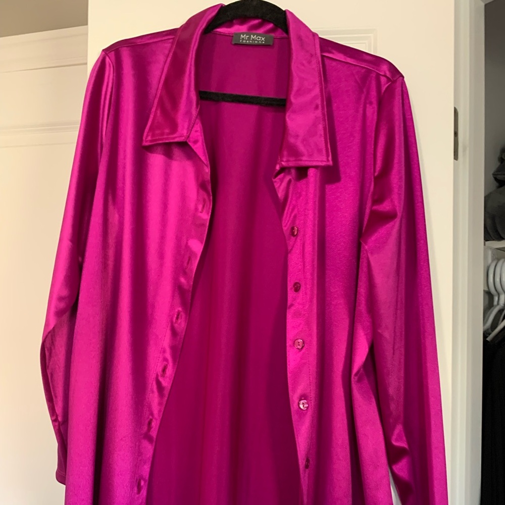 Mr Max L dark fuscia blouse
